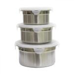 طقم ثلاث حوافظ بغطاء