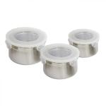 طقم ثلاث حوافظ بغطاء