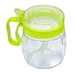 علبة زجاجية مع ملعقة داخلية – مثالية للملح والسكر والبهارات