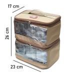 شنطة بهارات دورين مع 12 علبة كبيرة لون ربيعي