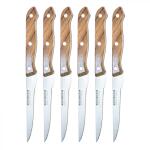 طقم سكاكين بمساكة خشب - مسننة