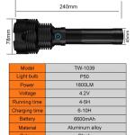 كشاف برق الصحراء فائق الإضاءة بقوة 30000 لومنز مثالي للصيد والرحلات - ماركة القناص العربي