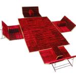 جلسة ارضية متكاملة قابلة للطي 8 أشخاص - ملكي منقّط