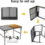 طاولة مزدوجة قابلة للطي 90*60