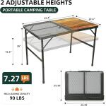 طاولة مزدوجة قابلة للطي 90*60