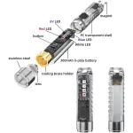 كشاف احترافي ميدالية شفاف قوي الإضاءة خفيف وعملي