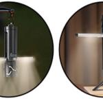 كشاف إحترافي بعدة وضعيات للإضاءة مع قاعدة قابلة للتحكم وإنارة واسعة