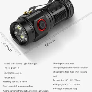 كشاف يدوي حجم صغير للصيد والتخييم والرحلات - ماركة القناص العربي