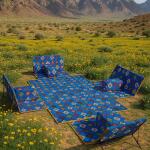 جلسة رحلات للمكاشيت قابلة للطي — طقم أرضي متكامل