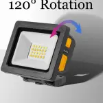 إضاءة ليد W897بقاعدة قابلة للتحكم سطوع عالي للرحلات والتخييم بشاحن تايب سي